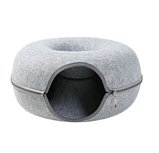 Four Seasons Wool Felt Cat Tunnel & Bed